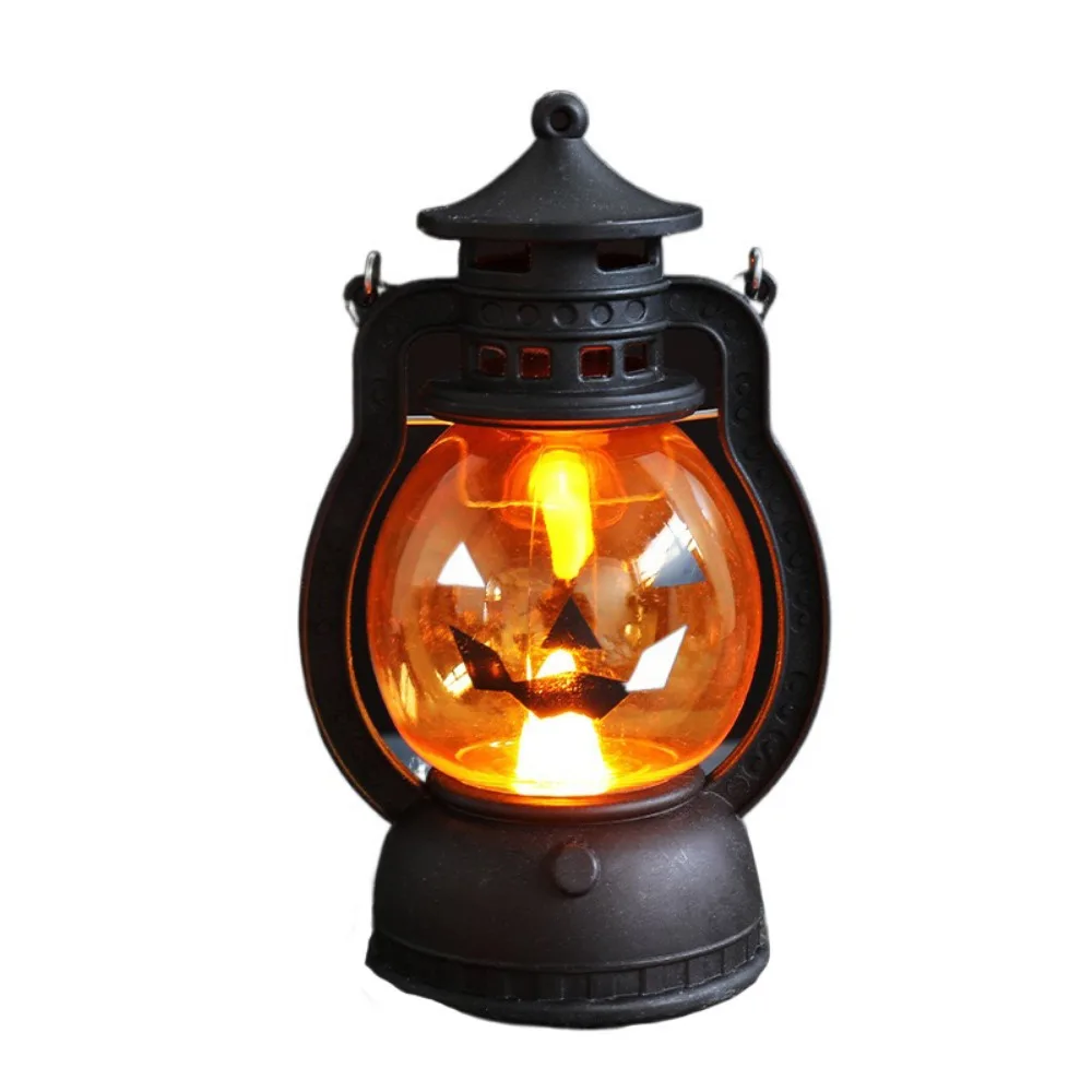 

Creative Halloween Pumpkin Lantern Pumpkin Shape Durable LED Night Light Plastic with Handle Halloween Ornament Party Supplies