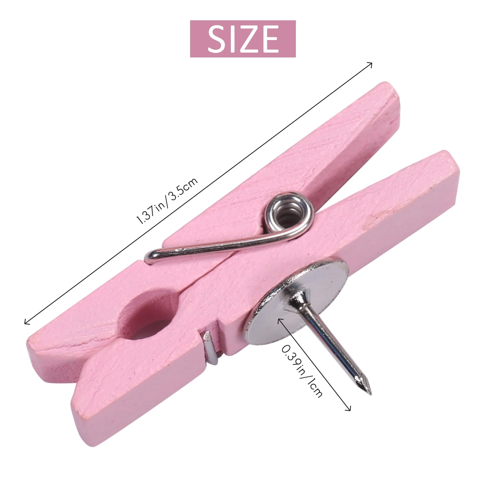 50ชิ้นคลิปหมุดกดที่มีสีสันหมุดไม้หมุดตอกงานฝีมือหมุดไม้หมุดวาดภาพที่หนีบแบบไม้สติ๊กเกอร์ตกแต่งผนัง