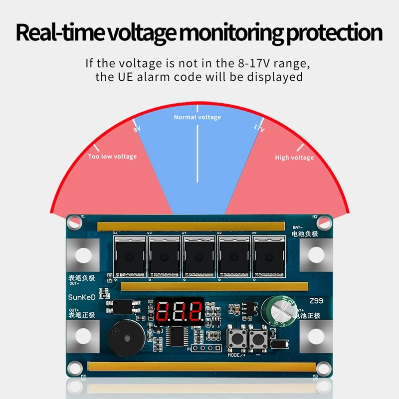 Z99 Spot Welder 99 Gears Digital Display 1500A 0.1-0.2Mm Spot Welding MOS 18650 Lithium Battery Welding Control Panel