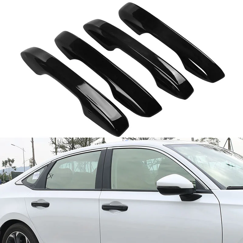 4Pcs/set Door Handle Trim Covers For Honda Civic 11th 2022 2023 2024 Sedan Hatchback Car-Styling Exterior Parts ABS Accessories