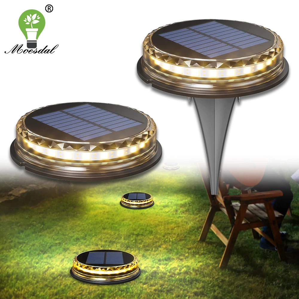 impermeavel led solar lawn light luzes de chao ao ar livre paisagem passarela gramado passos decks etc 01