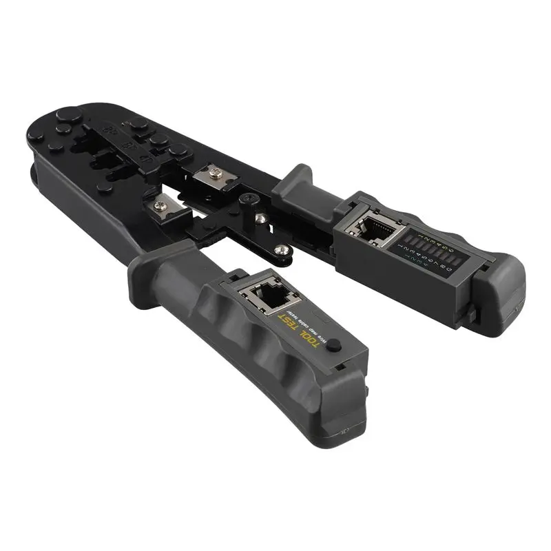 Leading-RJ45 Crimper Network Lan Cable Tester Cutting Tool For Cat7 Cat6 Cat5 RJ11 RJ12 RJ45 Crimper Metal Clip