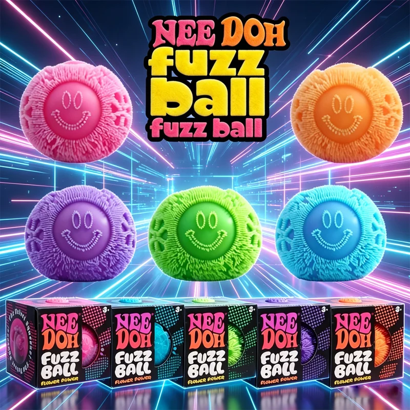 

new model Needoh Fuzz Ball Squishy Blind Box Random Color Soft Stress Relief Toy Cute Relaxing Squeeze Sensory Toy