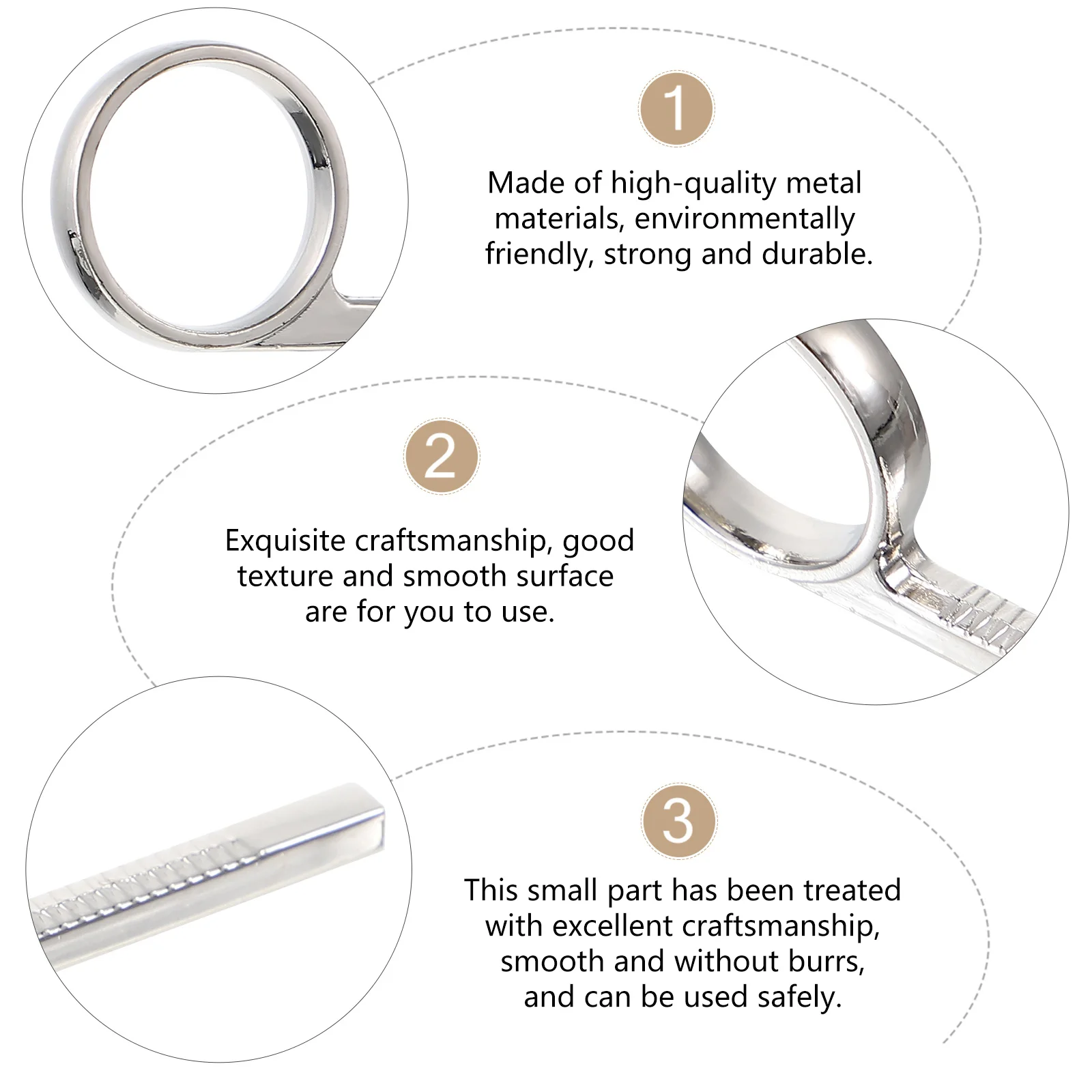 1 مجموعة البوق البنصر ملحق معدني قوي دائم سطح أملس البوق البنصر ملحقات الآلات الموسيقية #5