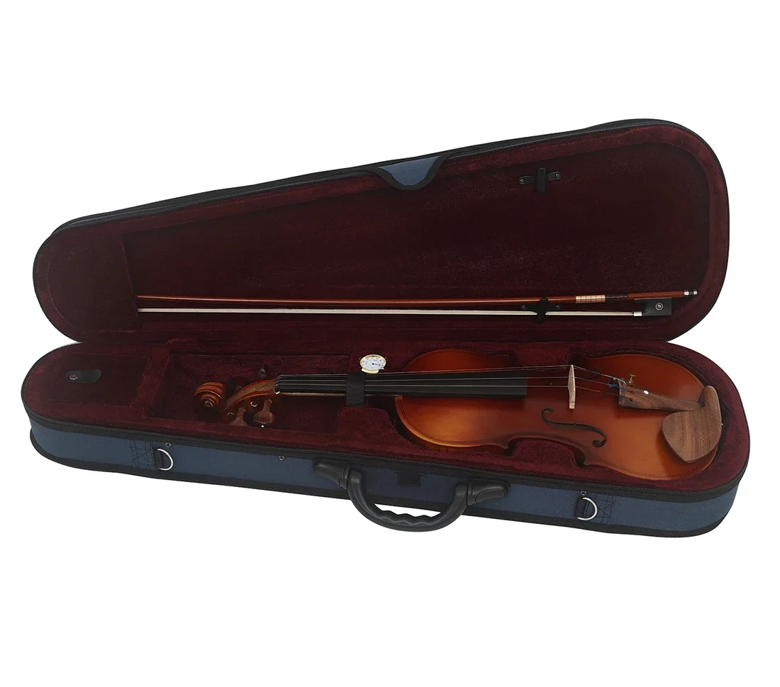 

4/4 3/4 1/2 1/4 1/8 Violin Oxford Box Violin Square Case with Hygrometer Multicolor Triangle Box String Instrument Accessories