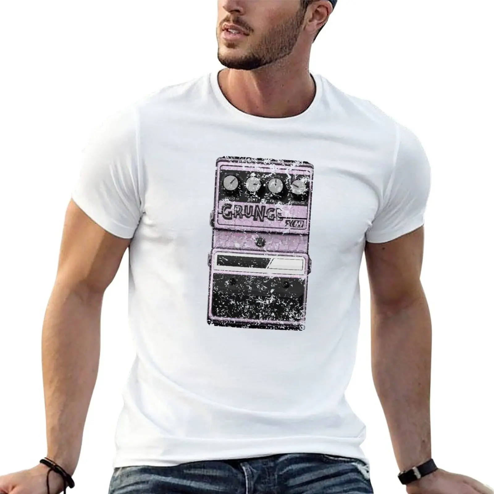 New Grunge Pedal T-Shirt plain t-shirt vintage clothes man clothes kawaii clothes Men's cotton t-shirt