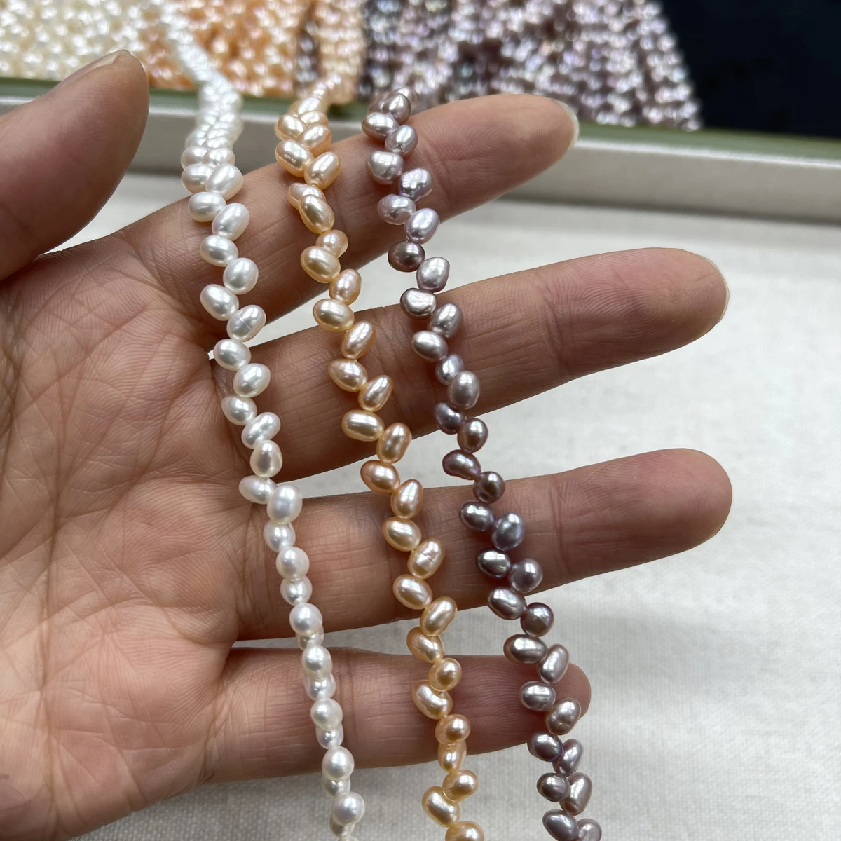 

AAA 4-5mm High-Quality Wheat Ear-Shaped Natural Freshwater Pearls Beads for Jewelry Making DIY Necklace Bracelet Accessories