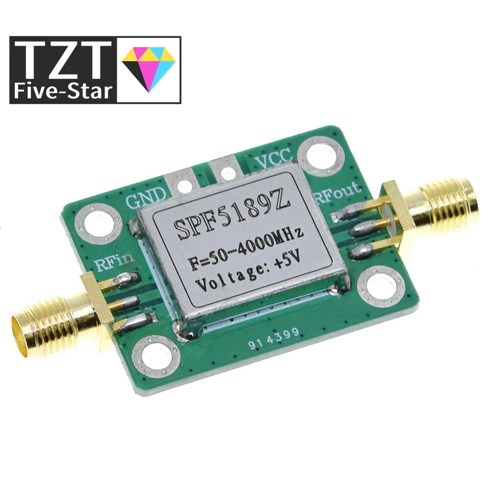 LNA 50-4000 MHz RF SPF5189 NF 0.6dB Low Noise Amplifier Signal Receiver Board Wireless Communication Module With Shield Shell