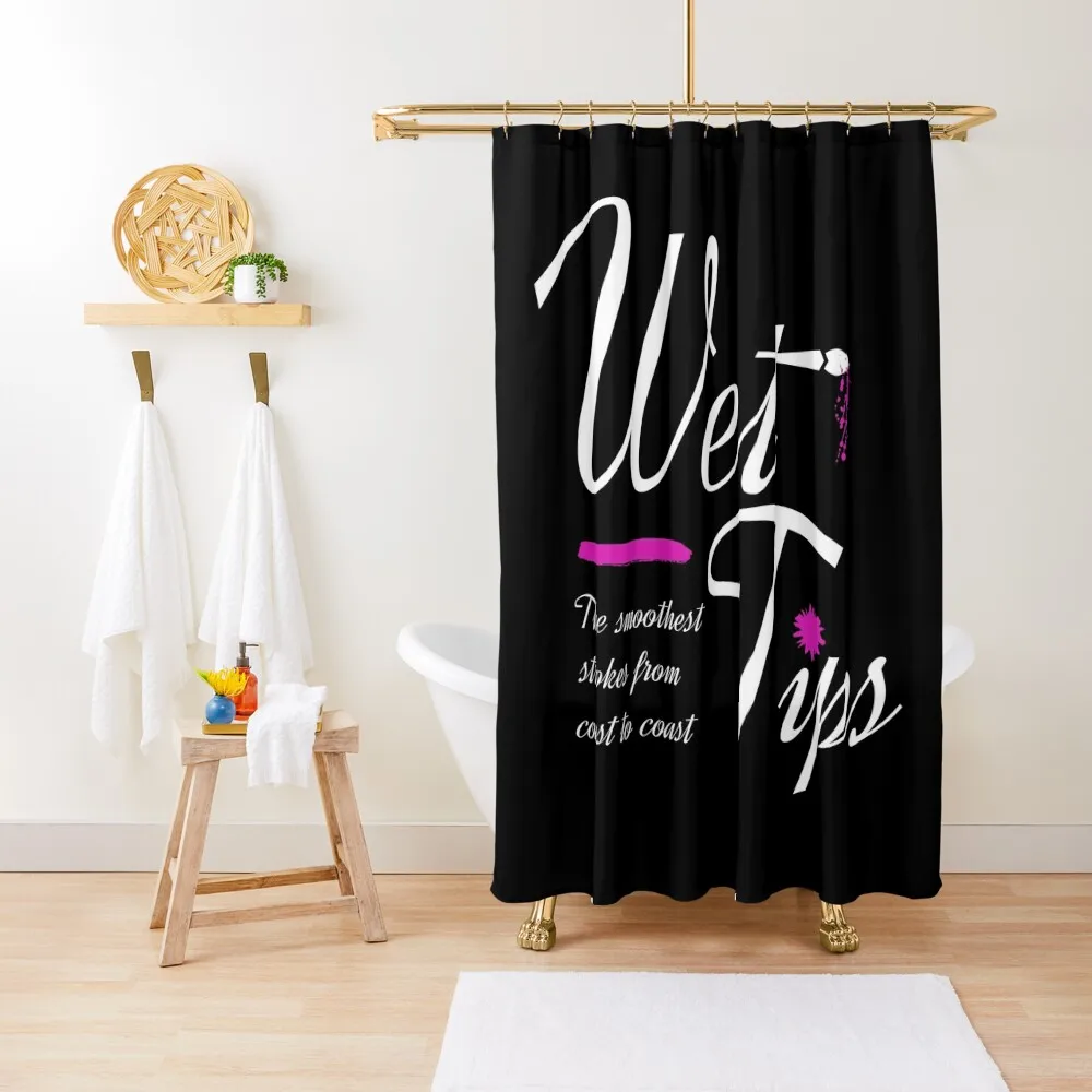 

Wet-Tips (Transparent) Shower Curtain Bathroom Accessorys Shower Set Cute Shower For Bathroom Curtain