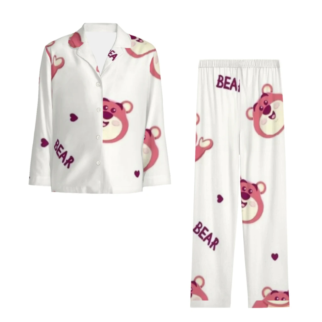 

Disney Strawberry Bear White pajamas, Minso's selected patterns, cute style