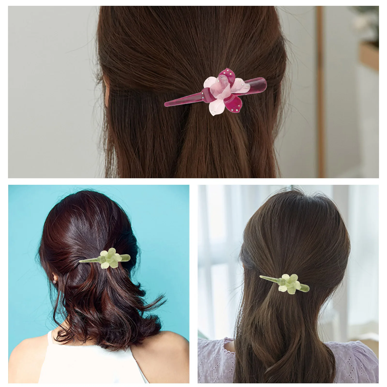 

2Pcs Chrysanthemum Hair Clip Floral Hairpins Elegant Durable Hair Accessories for Party Festival Daily Wear Floral Hairpins