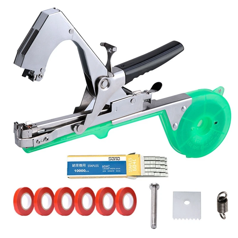 

Plant Branch Hand Tying Staples +Tapener +Tapesbinding Machine Flower Vegetable Garden Tapetool Garden Tools