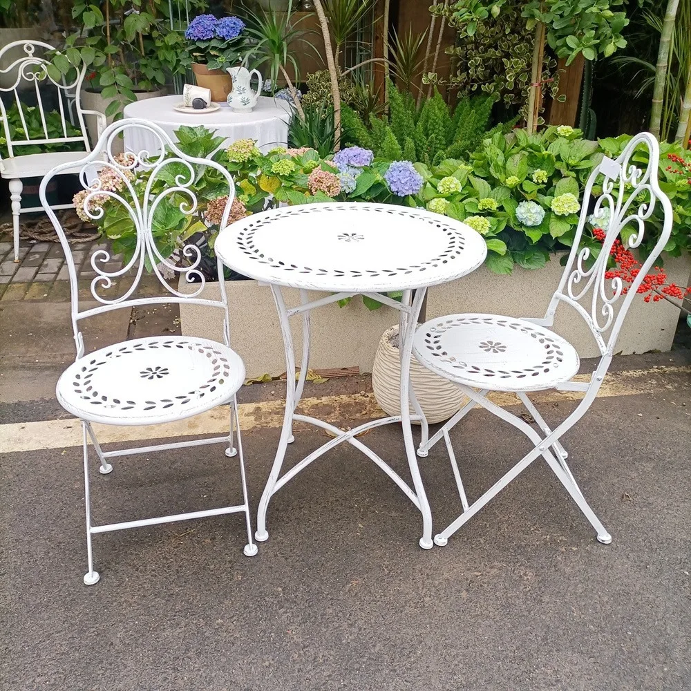 Cross-border explosion Hollow pattern table and chair Outdoor leisure table and chair Villa courtyard balcony