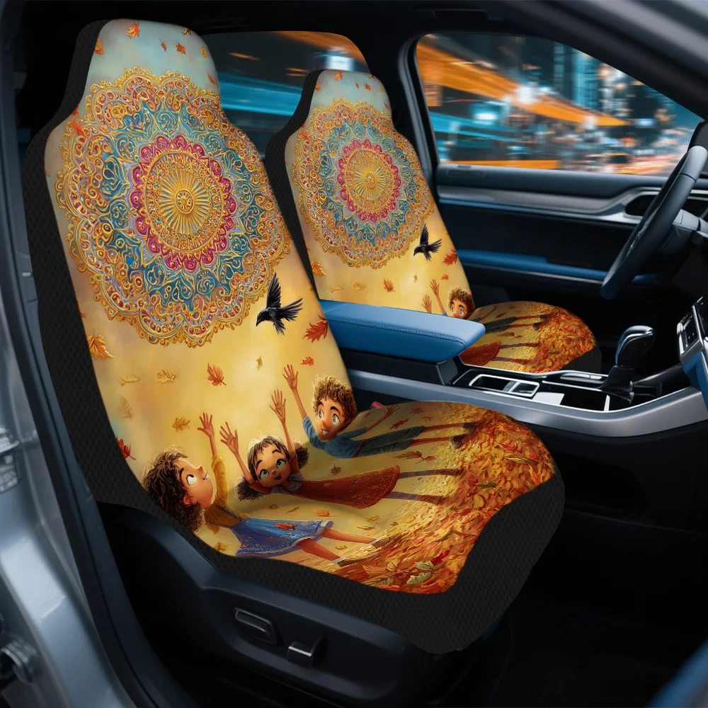 Set Of 2 Thanksgiving-Themed Autumn Car Covers – Fits Most Vehicles Including Cars, Trucks, Vans, And Suvs | Made From Durable P