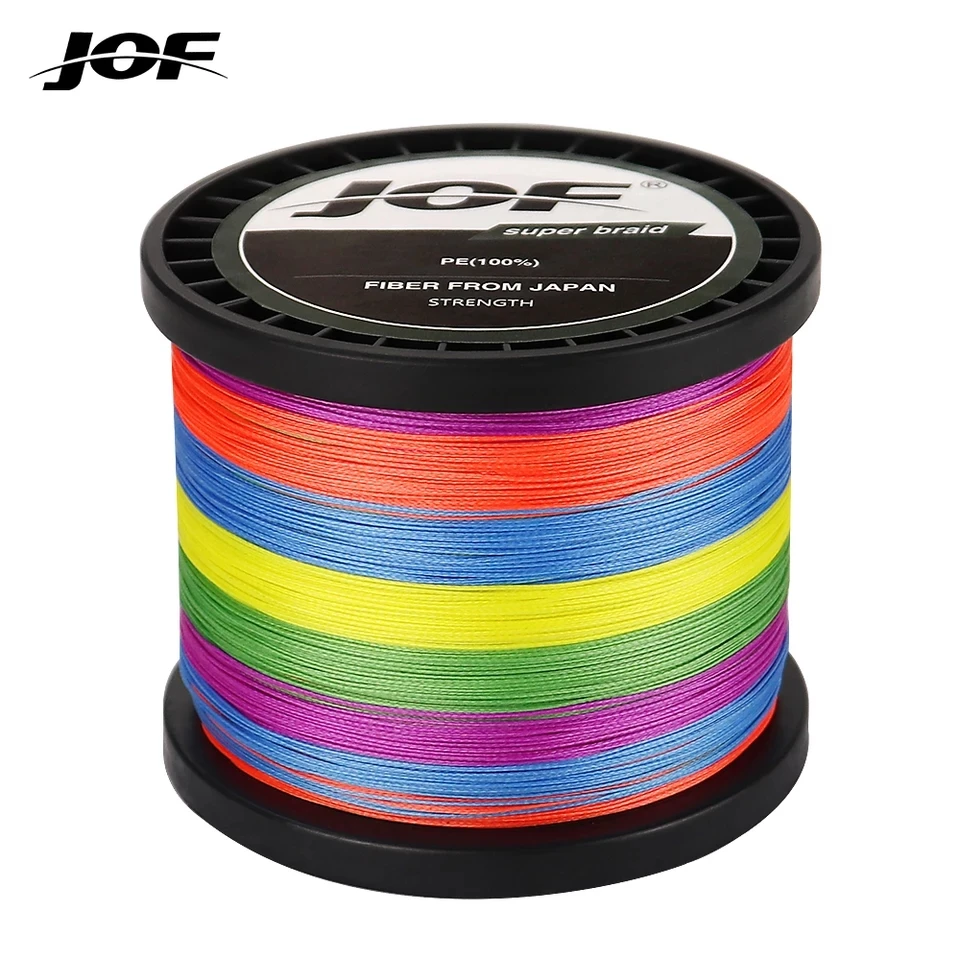 JOF 8 Strands Braided Fishing Line Multifilament 300M 500M 1000M Carp Fishing Japanese Braided Wire Cord Fishing Accessories Sea