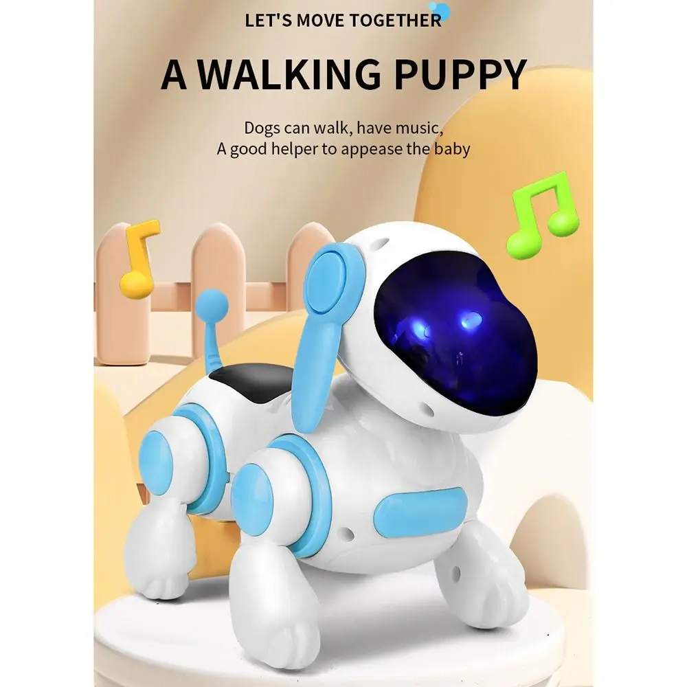 Simpatico giocattolo elettronico per cani da passeggio Simulazione con luce e musica Giocattolo interattivo per l'educazione precoce del cane robot interattivo intelligente