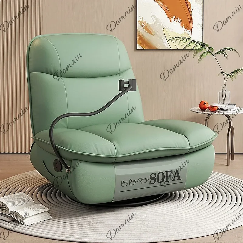 QA Modern Minimalist Space Capsule Sofa Electric Multi-Function Living Room Lounge Swivel Recliner Chair