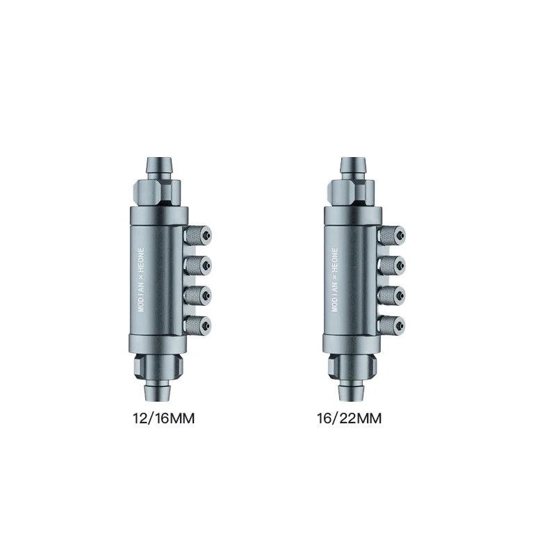 Aquarium Dosing Pump Splitter aluminum alloy dosing flow adapter featuring a check valve design to prevent backflow of liquid