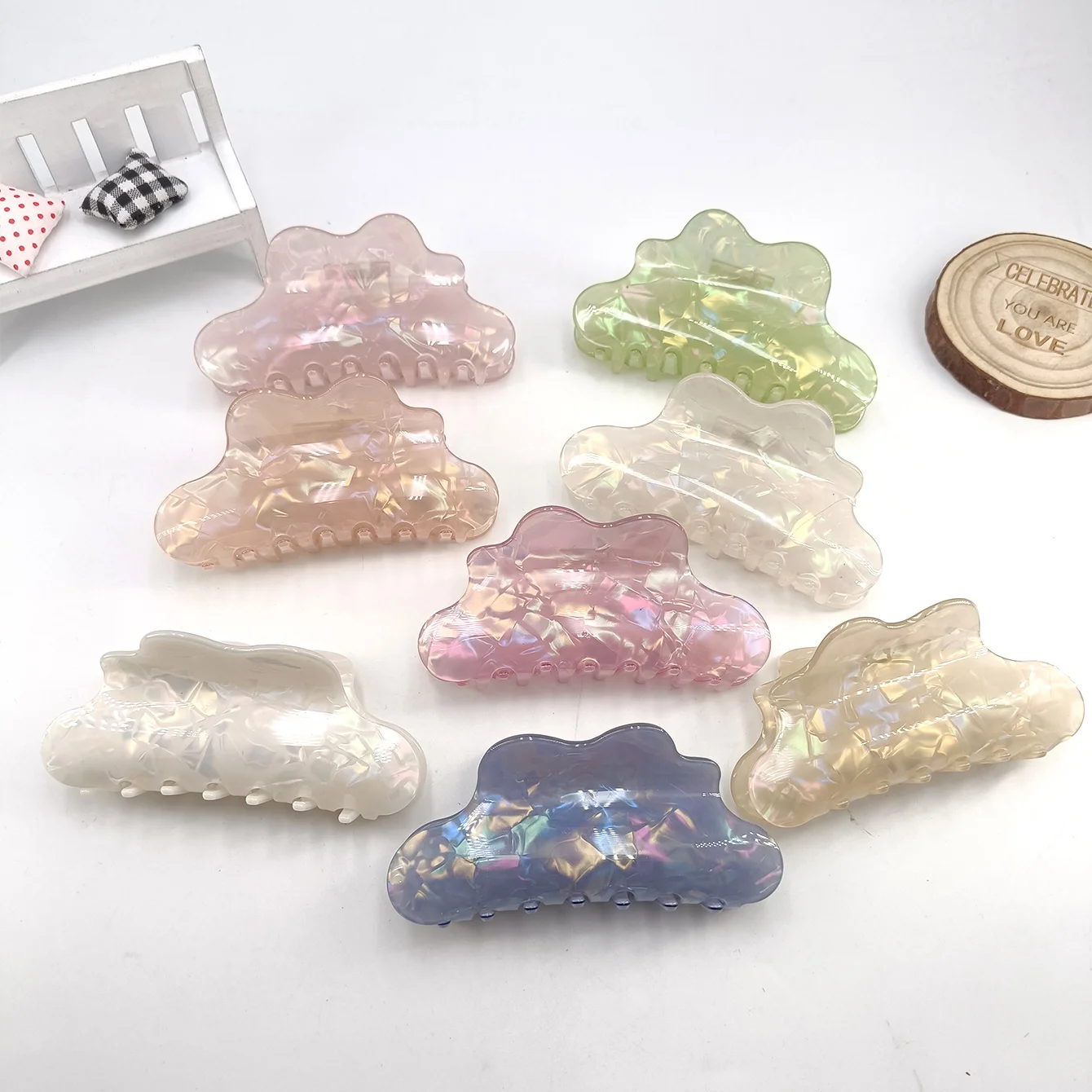 Fantasy Color Mermaid Color Cloud Shape Hair Clip Grab Clip 
