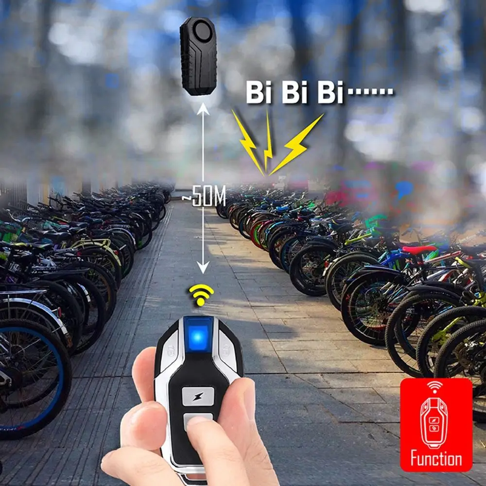 

С дистанционным звонком для велосипедной сигнализации, беспроводная противоугонная вибрационная система охранной сигнализации для автомобиля, 113 дБ, супер громкая сигнализация для электронного велосипеда, мотоцикла