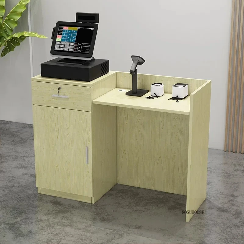 Modern Commercial Reception Desks Cashier Shop Small Convenience Store Front Desk Clothing Store Bar Table Cashier Counter R  FT