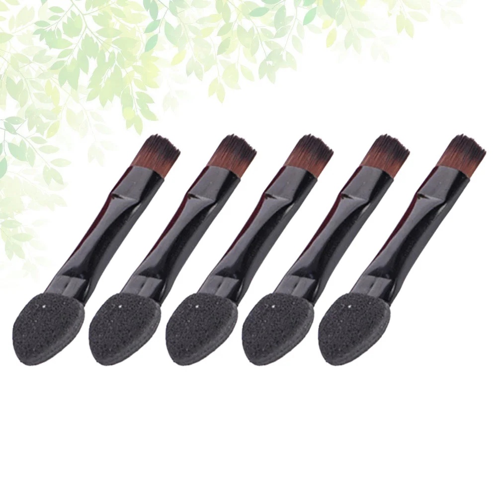 50pcs Double Sided Eye Shadow Sponge Applicator Portable Eye Shadow Brush Makeup Tool for Women Girls (Black)