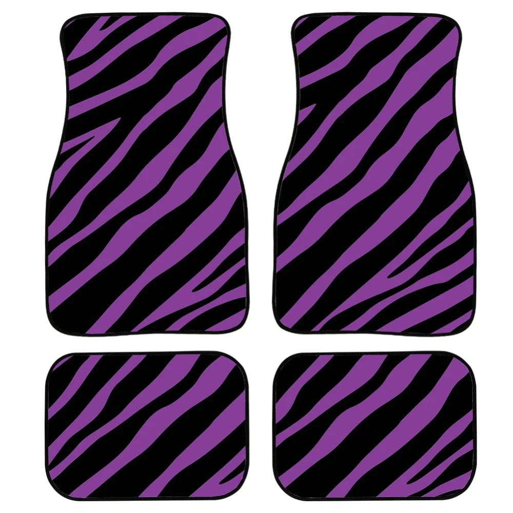 

Car Floor Mats Zebra Stripes Universal Printed Car Car Floor Mats Set Car Interior Styling Waterproof Car Carpet