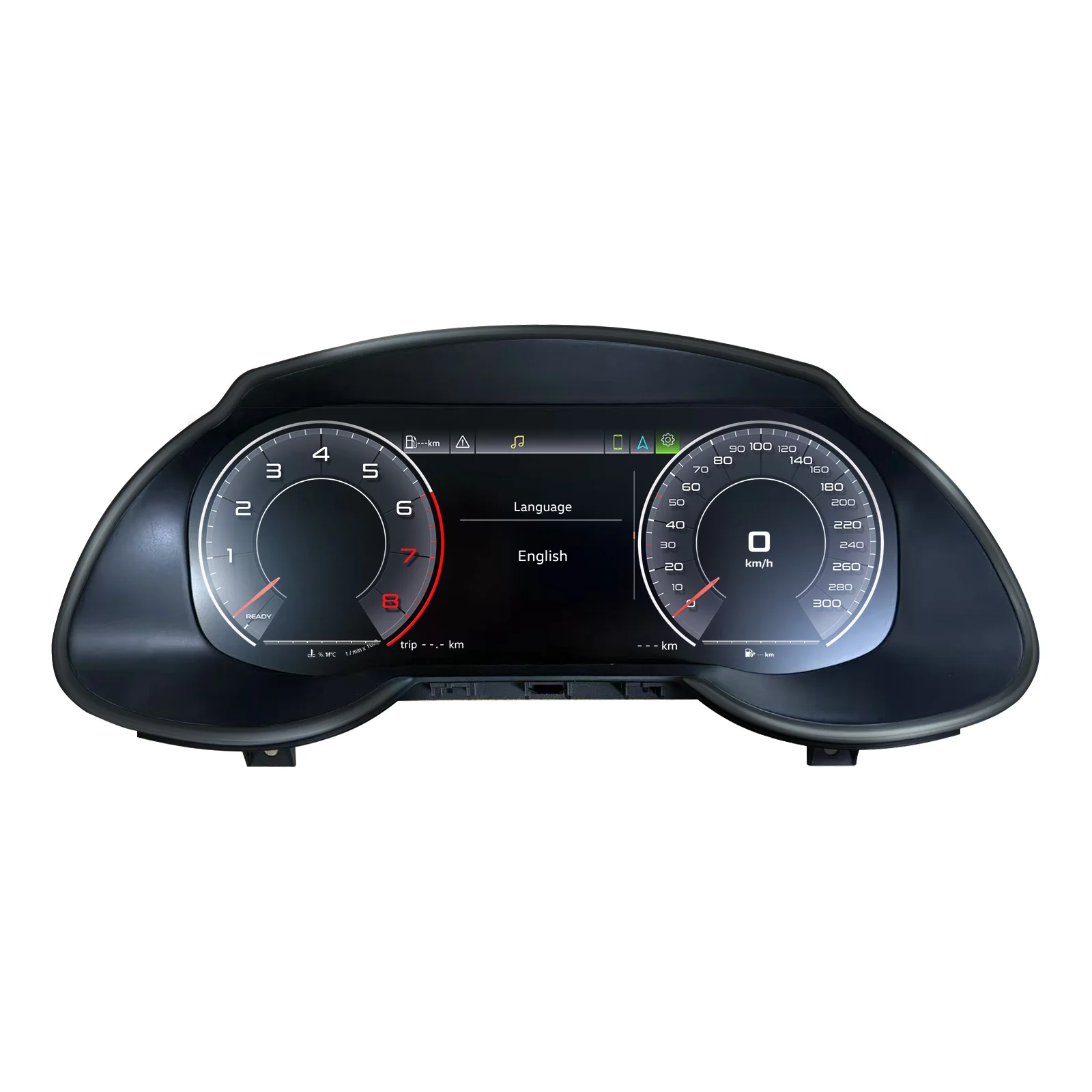 Carcluster 12,3'' LCD Digitales Kombiinstrument für Audi Q5 Baujahr 2010-2018 Digitales Armaturenbrett mit HDMI-Unterstützung, Carplay, Radio und Instrumententafel