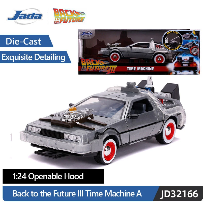 JADA Back to the Future III 1:24 Scale Die-Cast Time Machine - Detailed Interior & Opening Doors JD32166