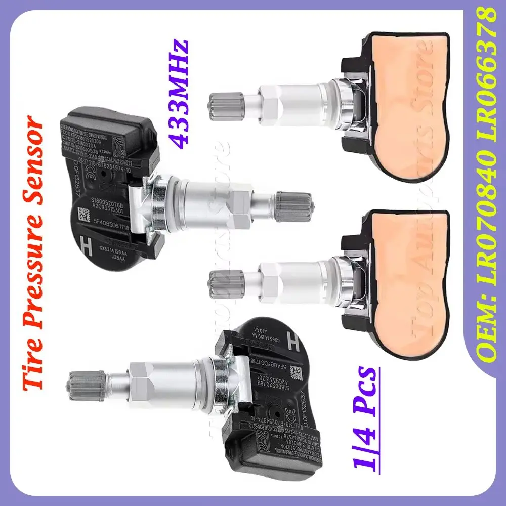 

Датчик давления в шинах TPMS LR070840 LR066378 433 МГц для Land Rover Defender Discovery Range Rover Range Rover Evoque, 4 шт.
