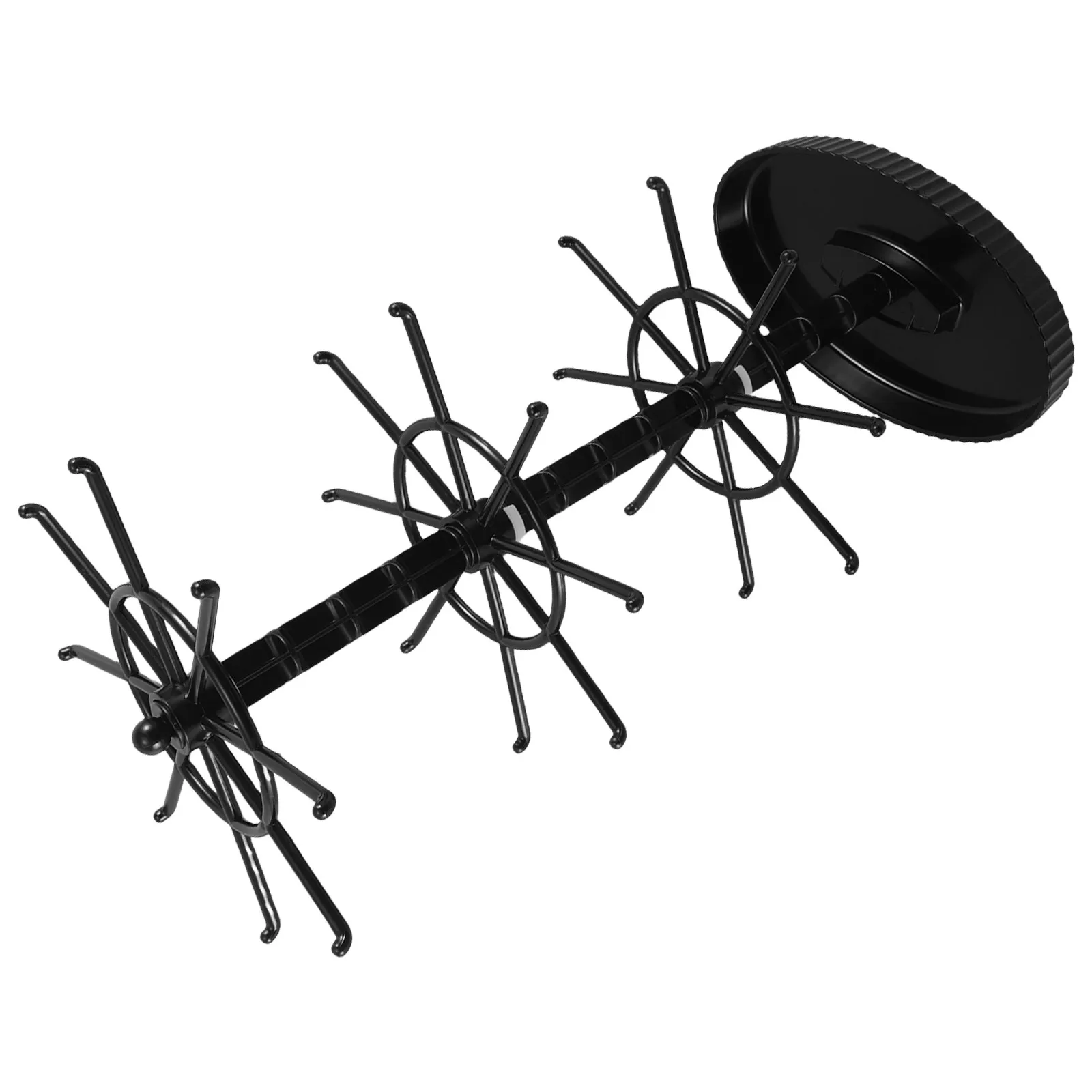 

Tabletop Rotating Jewelry Organizer Stand 3 Tier Necklace Bracelet Keychain Display Rack Space Saving Modern Jewelry