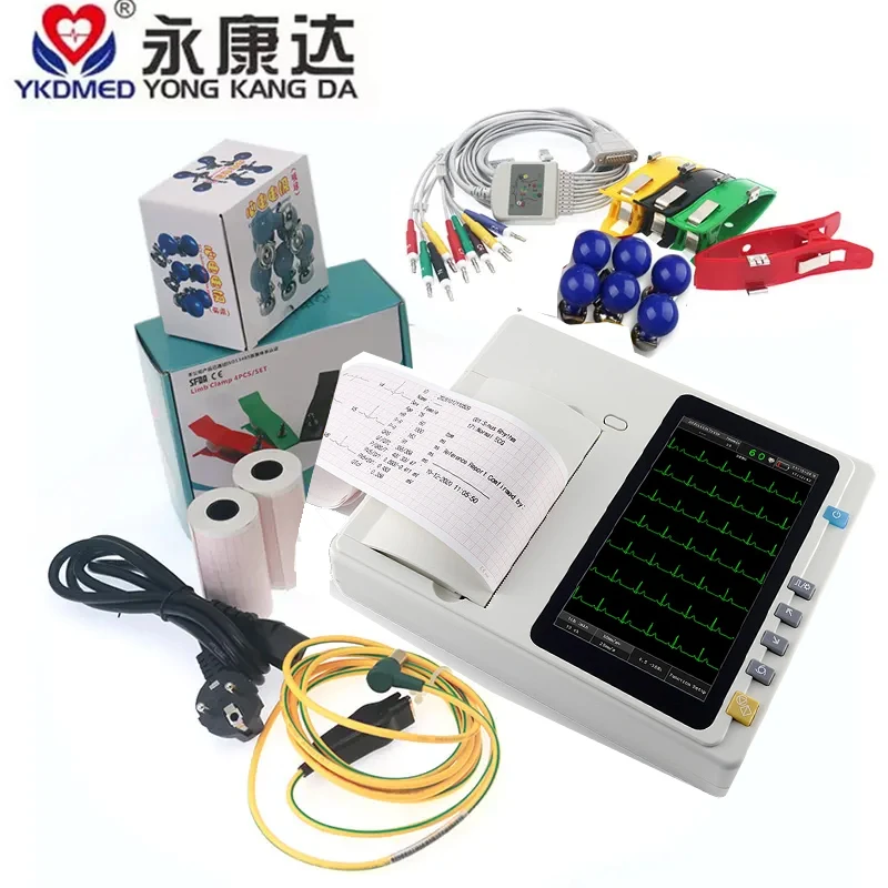 

Newest Cheap Price Electrocardiograph Portable ECG Machine 12 lead 6 channel ECG (With Standard Accessories)