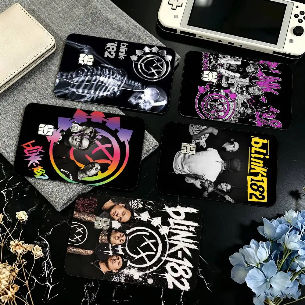 B-blink-182 Hot Band  Credit Card HD Stickers Small Chip Waterproof Sticker Game Card Decal Gift