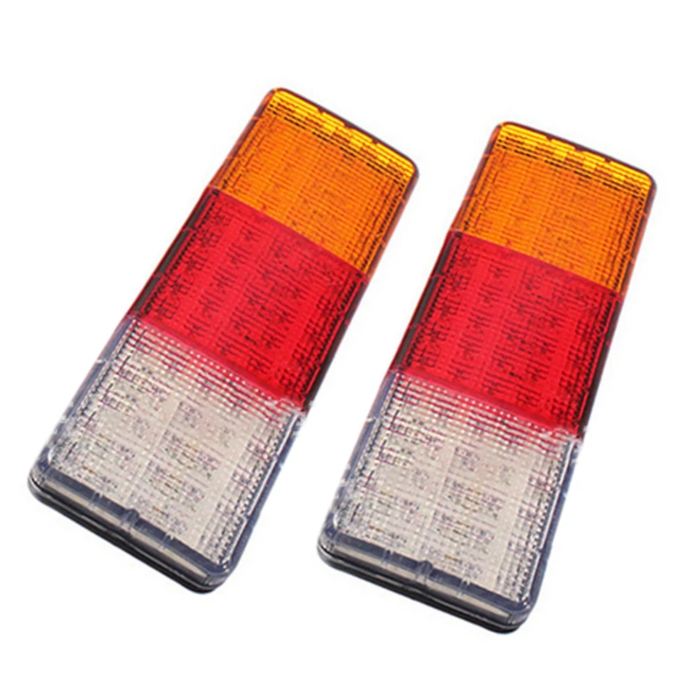 2Pcs Waterproof 12V Taillights Car Truck RV Van Bus Rear Tail Trailer Lights Signal Indicator Brake Stop Reverse Lamp