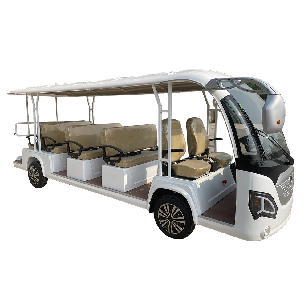 Factory Price 14 Seater Shuttle Electric Sightseeing Tourist Mini Buggy Bus &Car for Sale