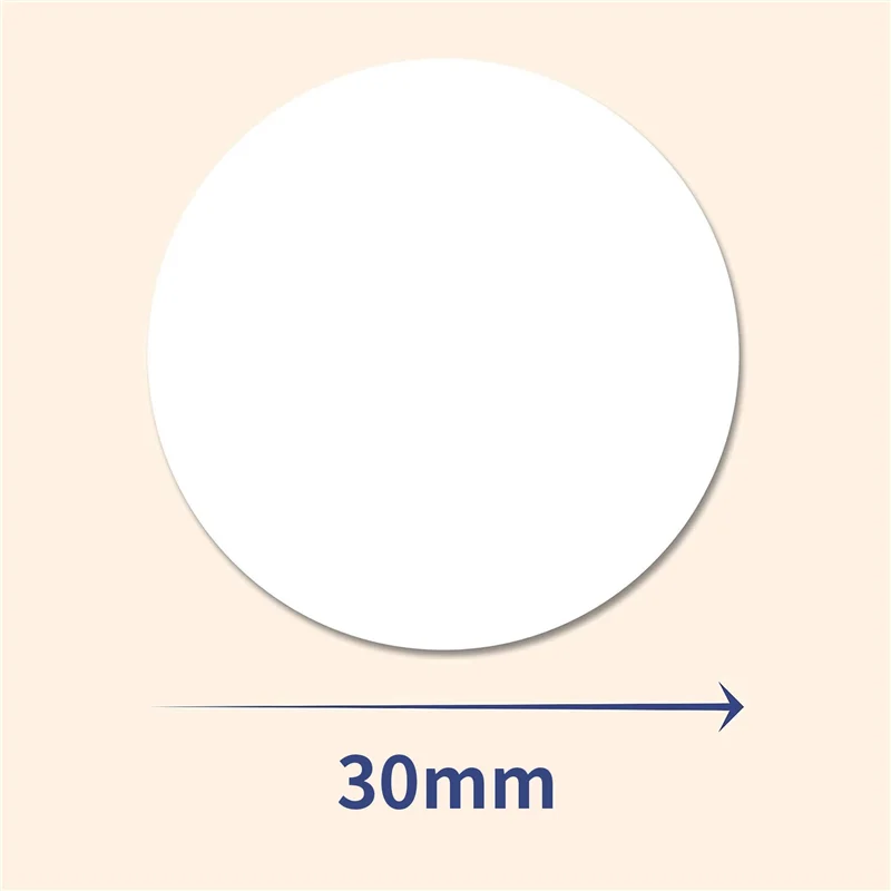 Round Labels ( Adhesive Dots, Diameter 30 Mm, Round Stickers For Printing, Removable Without Residue)White,50 Sheels Easy To Use