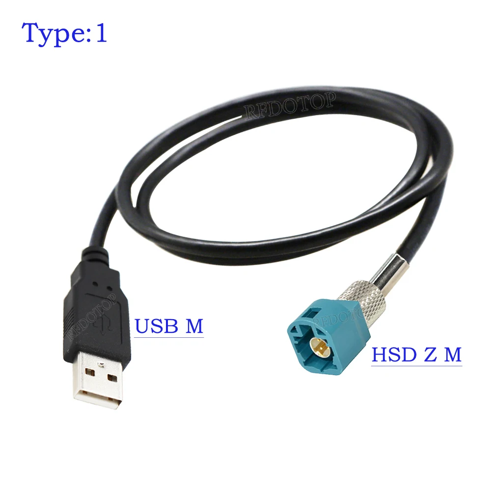 USB Mannelijke/Vrouwelijke naar 4Pin HSD Code Z Vrouwelijke Rechte Connector LVDS Kabel Auto Head Unit Controle Scherm RCC NAC Kabel HSD naar USB