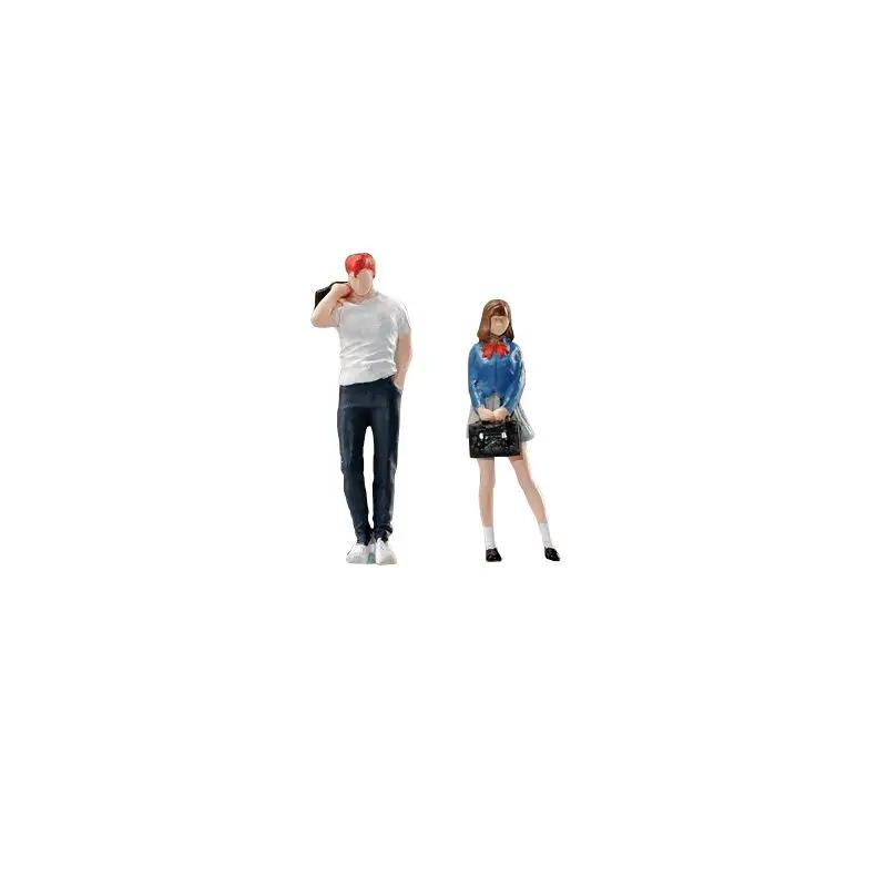 Diorama 1/64 Figure Miniature Basketball Boy Girl Model Resin Miniatura Figures Collectible Toys DIY Minifigures Garage Scence
