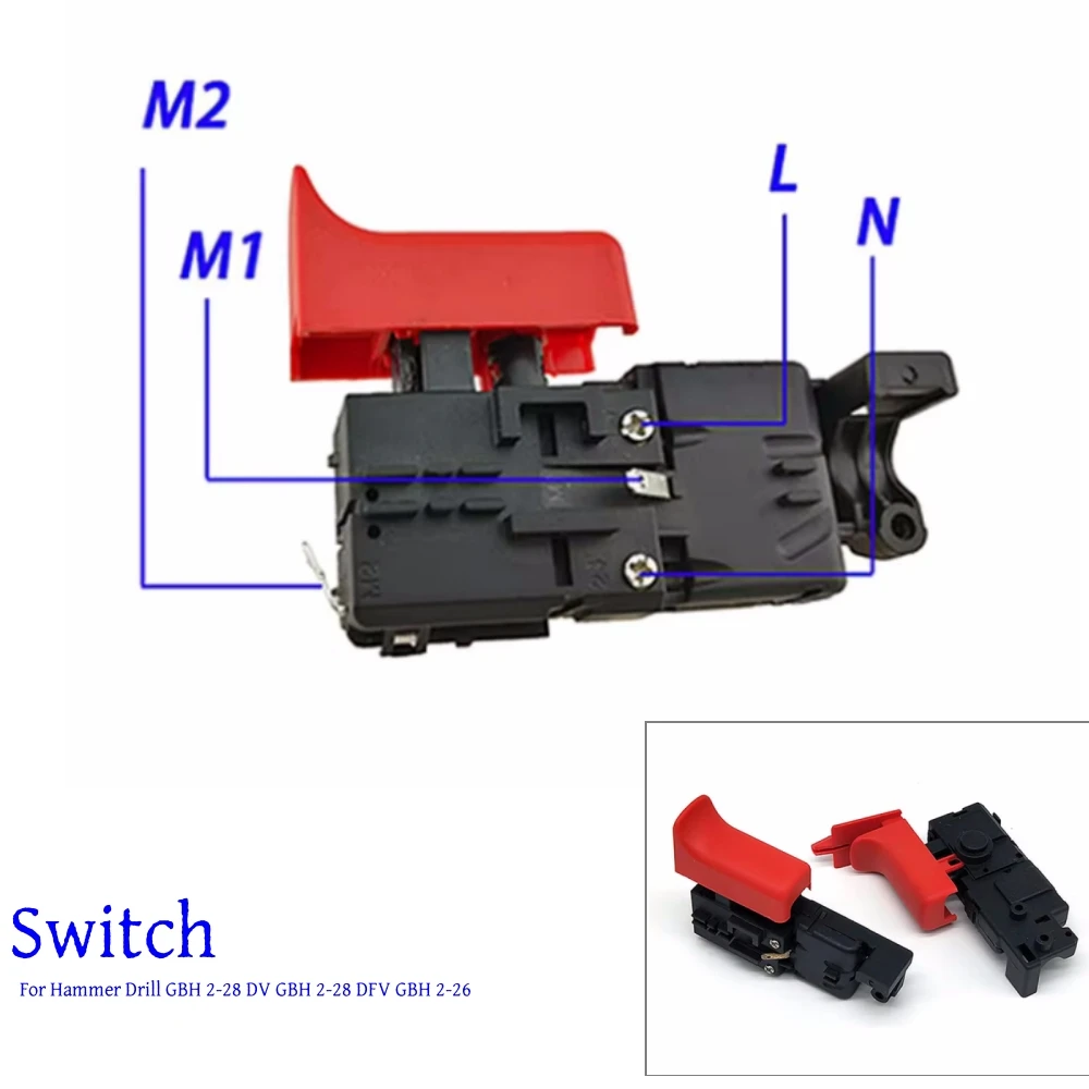 ل مثقاب المطرقة GBH 2-28 DV GBH 2-28 DFV GBH 2-26 1617200532 / 0611250632 / 0611250642 استبدال التبديل الملحقات #1
