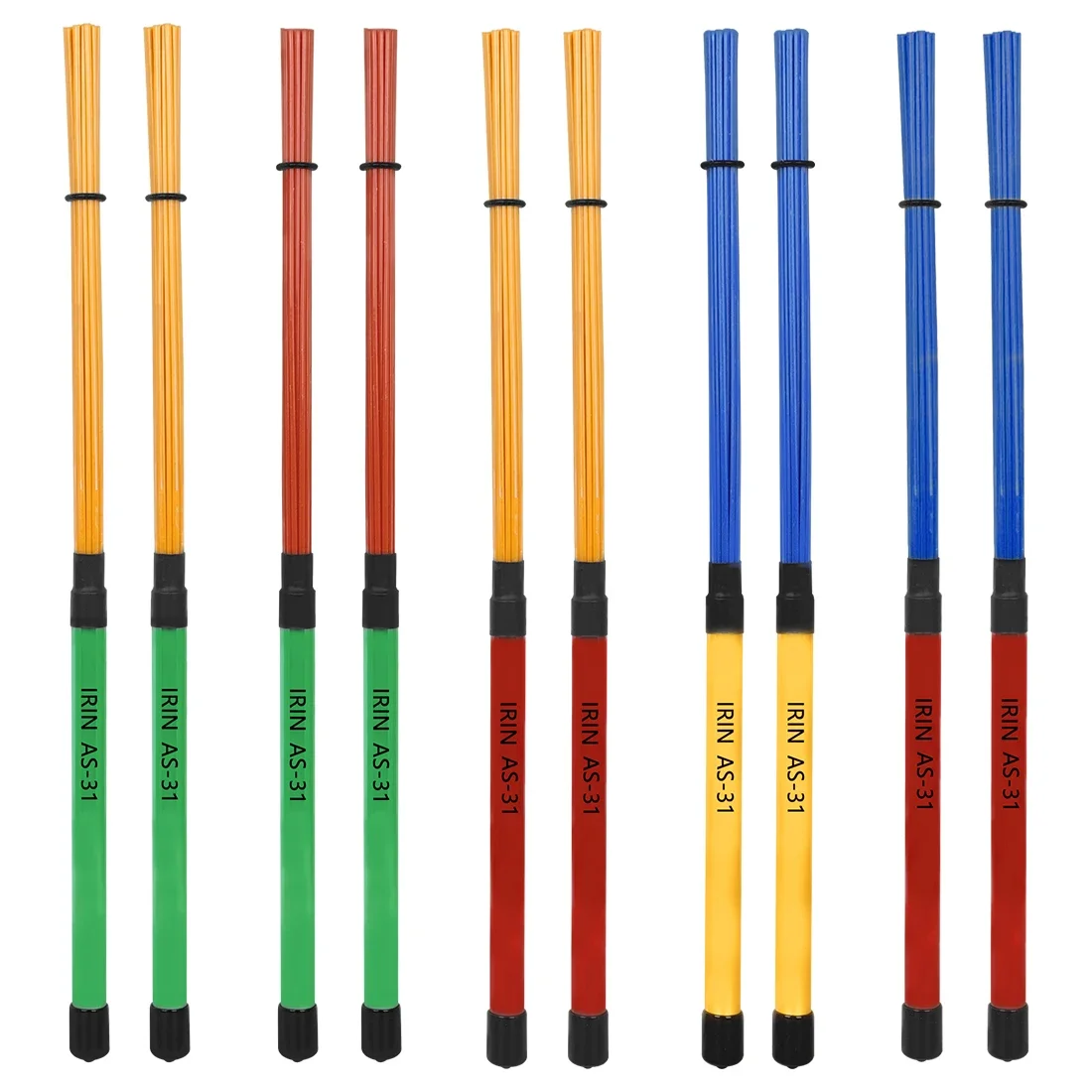 IRIN AS-31 Drumstick-Bürsten, Trommelbürsten, Nylon-Bundle-Sticks, hochfester Griff aus Aluminiumlegierung, Percussion-Zubehör und Teile
