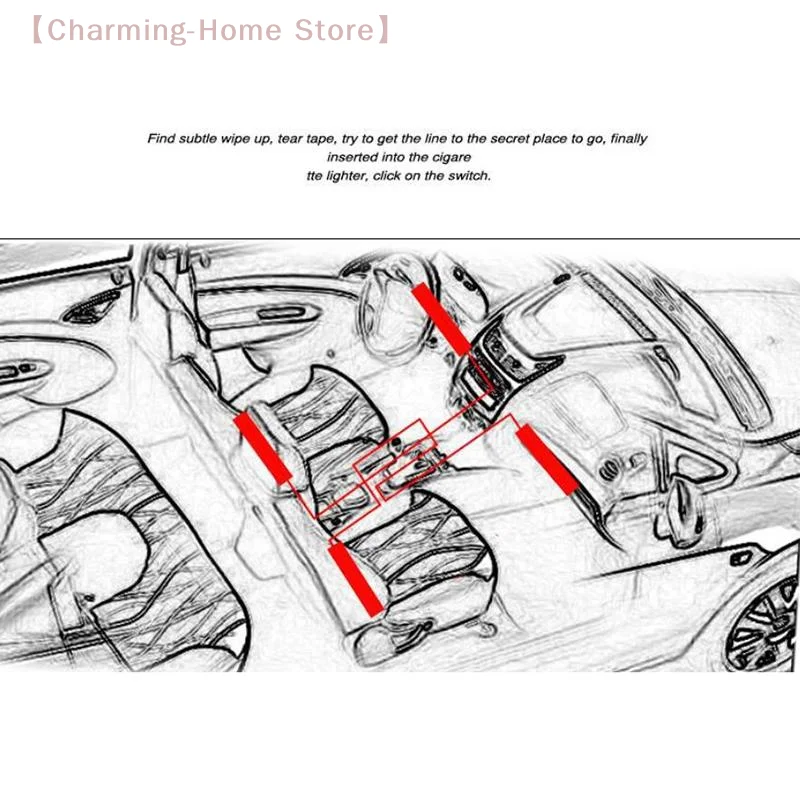【M】4 In 1 12V Universal RGB LED Car Daytime Running Lights Dynamic Effect Waterproof For Auto Modification Daily Driving