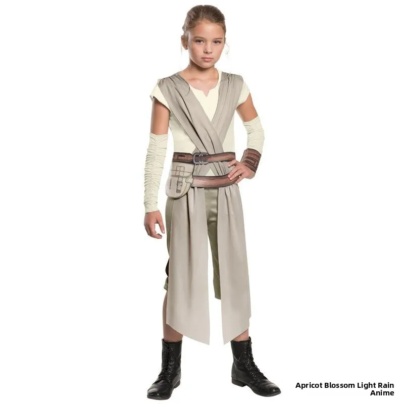Force Awakens Rey Girl Classic Movie Rollenspiel-Kostüm, Halloween-Outfit, ethnisches Bühnenkostüm für Damen, Herbst 2025, Neuankömmling