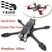 MARK5 5inch FPV Carbon Fiber Frame Kits 225mm Wheelbase 5mm Arm with Printout for Racing Drone Quadcopter 5inch Propeller DIY