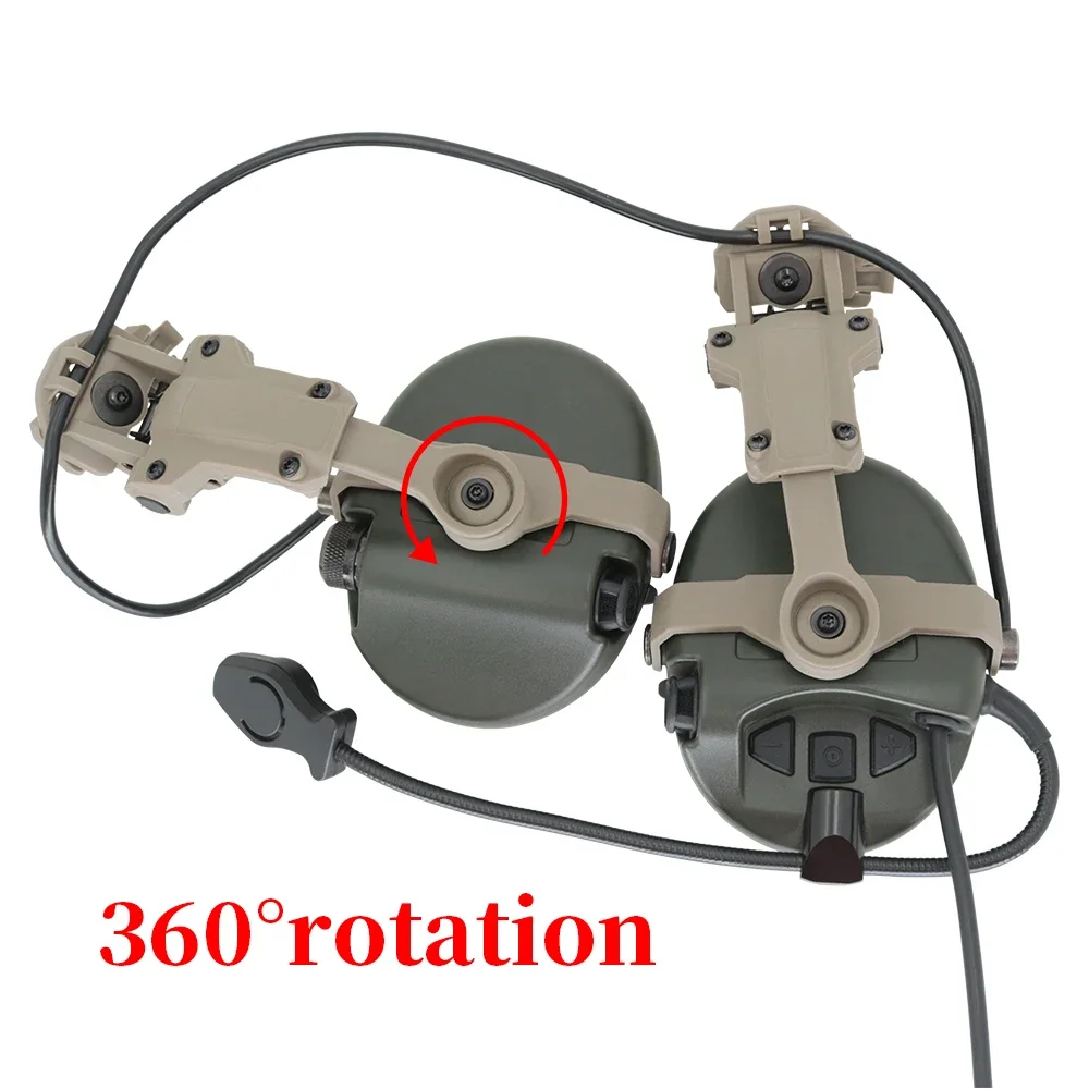 Tactical Headset ARC Helmet Rail Adapter Compatible with MAS SORDIN Electronic Shooting Headset Military Airsoft Headphone