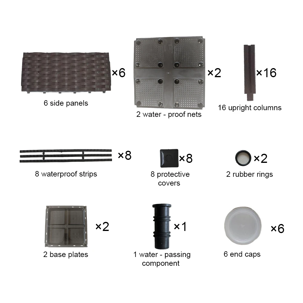 

Elevated Plastic Raised Garden Bed Planter Outdoor Planters with Drainage Holes