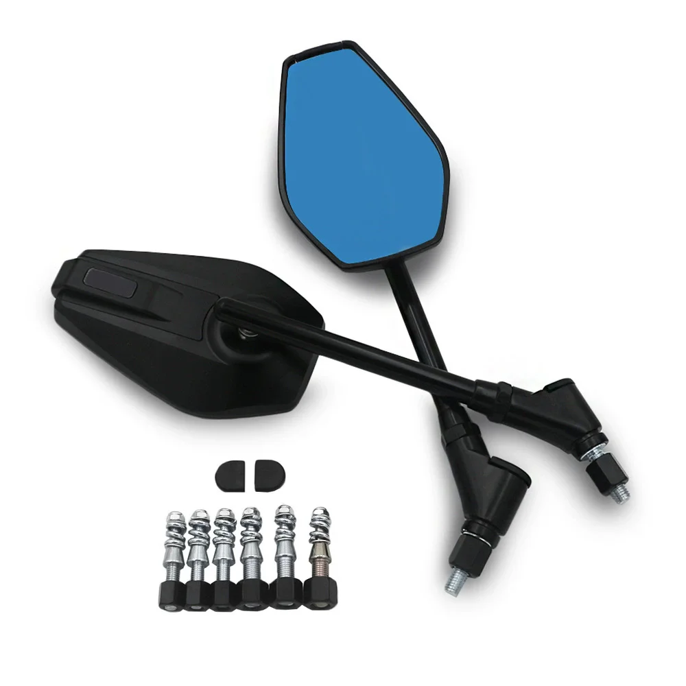 

Зеркало заднего вида для мотоциклов Yamaha YZF R1 R3 R6, алюминиевое, для V Star Virago Road Star XS1100S, боковые зеркала 10 мм