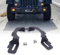 10th 75th Anniversary Editions 4 inch LED Fog Light Front Bumper Mounting Brackets For  2013-2023 Jeep Wrangler JK JL Hard Rock