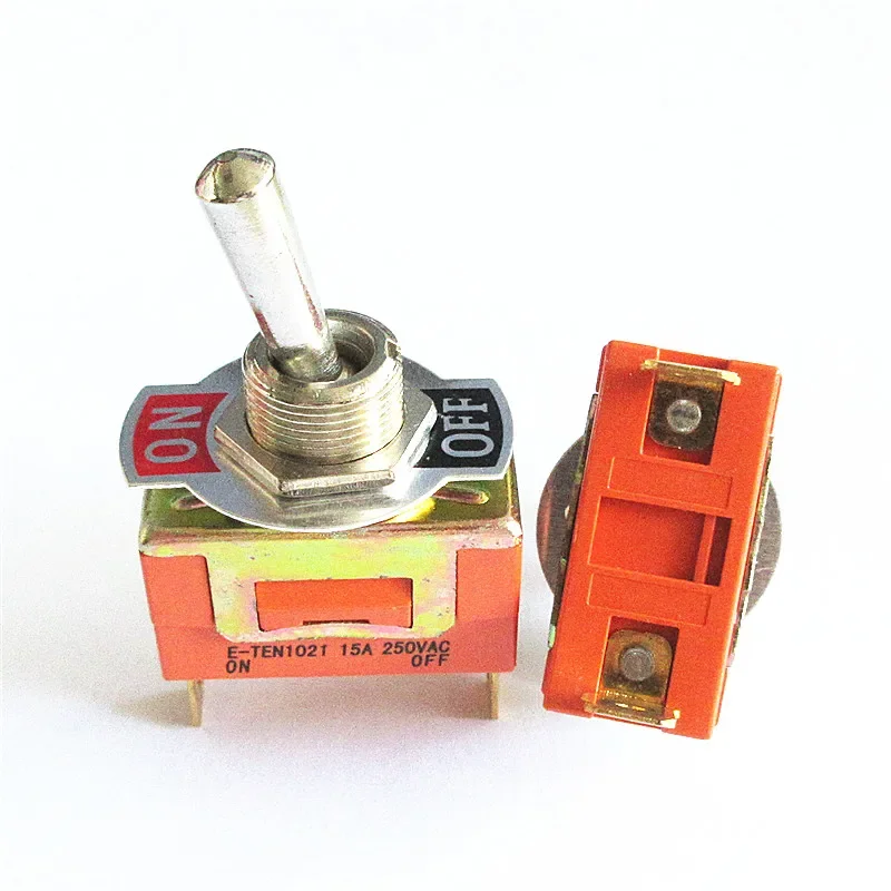 Welding Foot 10A Current Toggle Switch E-TEN1021 Rocking Head Rocker Arm Toggle Switch 2 Feet Aperture 12MM