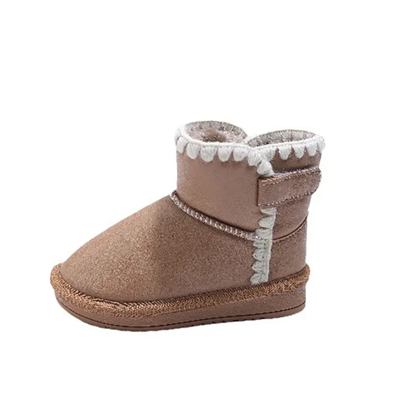 Baby Girls Boys Snow Boots Windproof Waterproof Infant Cotton-padded Shoes Children Winter Shoes Kids Outdoor Warm Plush Boots