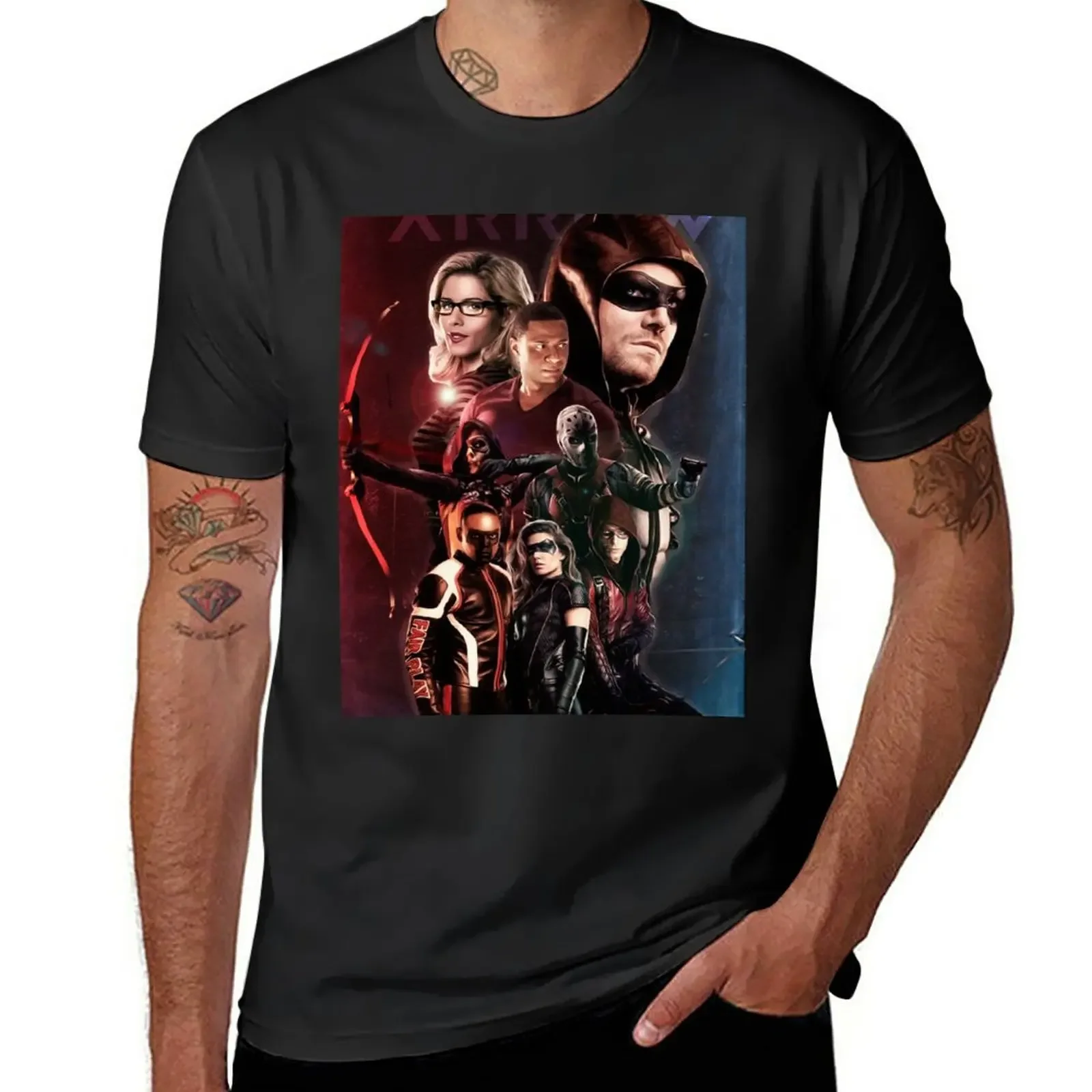 

arrow season 6 T-Shirt korean fashion sports fans t shirts for men